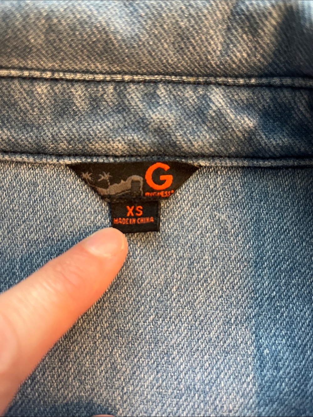 G by Guess Light Blue Denim Midi Shirt Dress - Picture 2 of 3